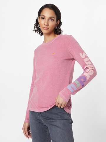 Superdry Shirt '90s Terrain' in Pink: predná strana