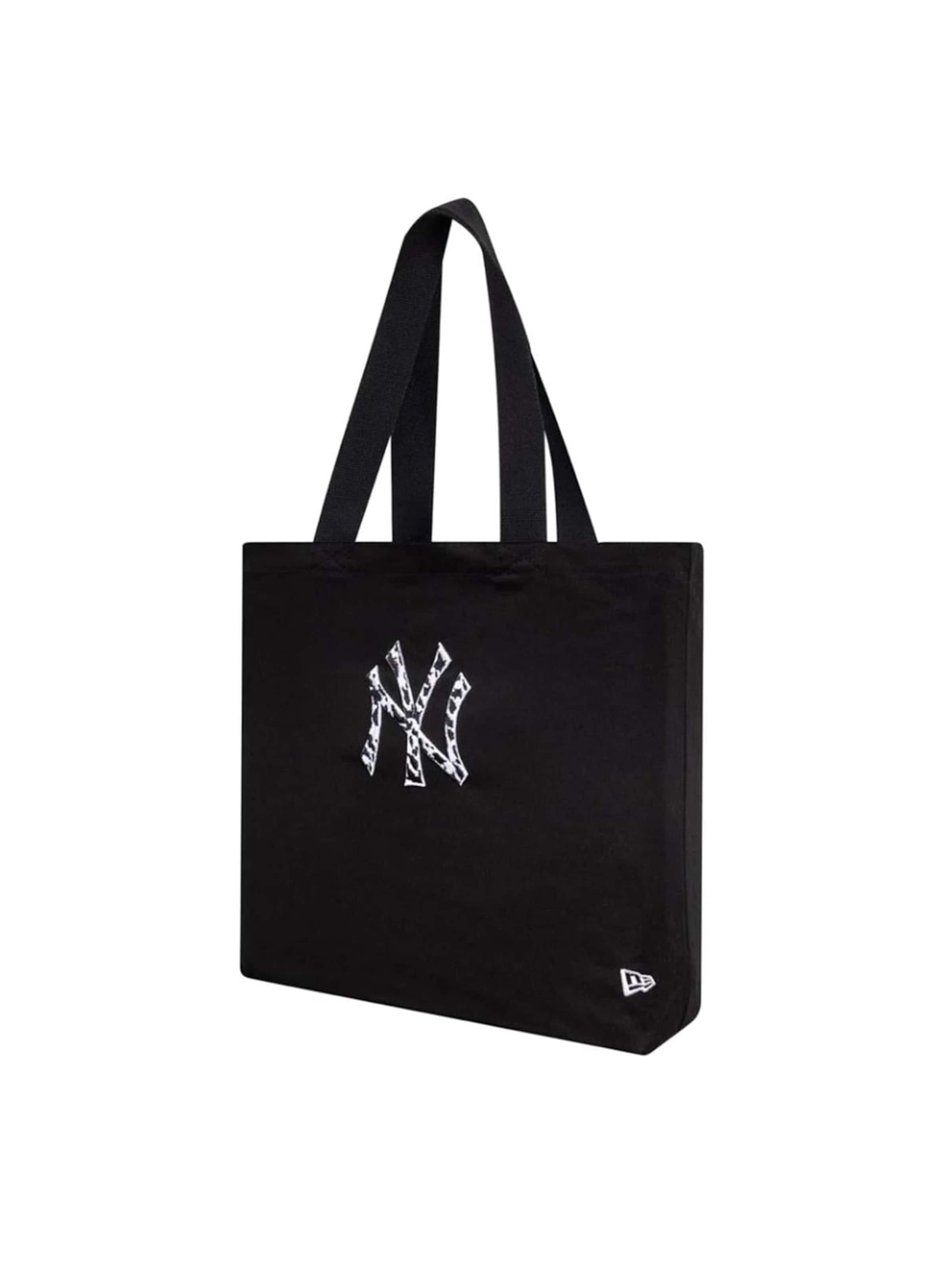Borsa a tracolla 'Animal Infill Canvas Tote New York Yankees' di NEW ERA in nero: frontale