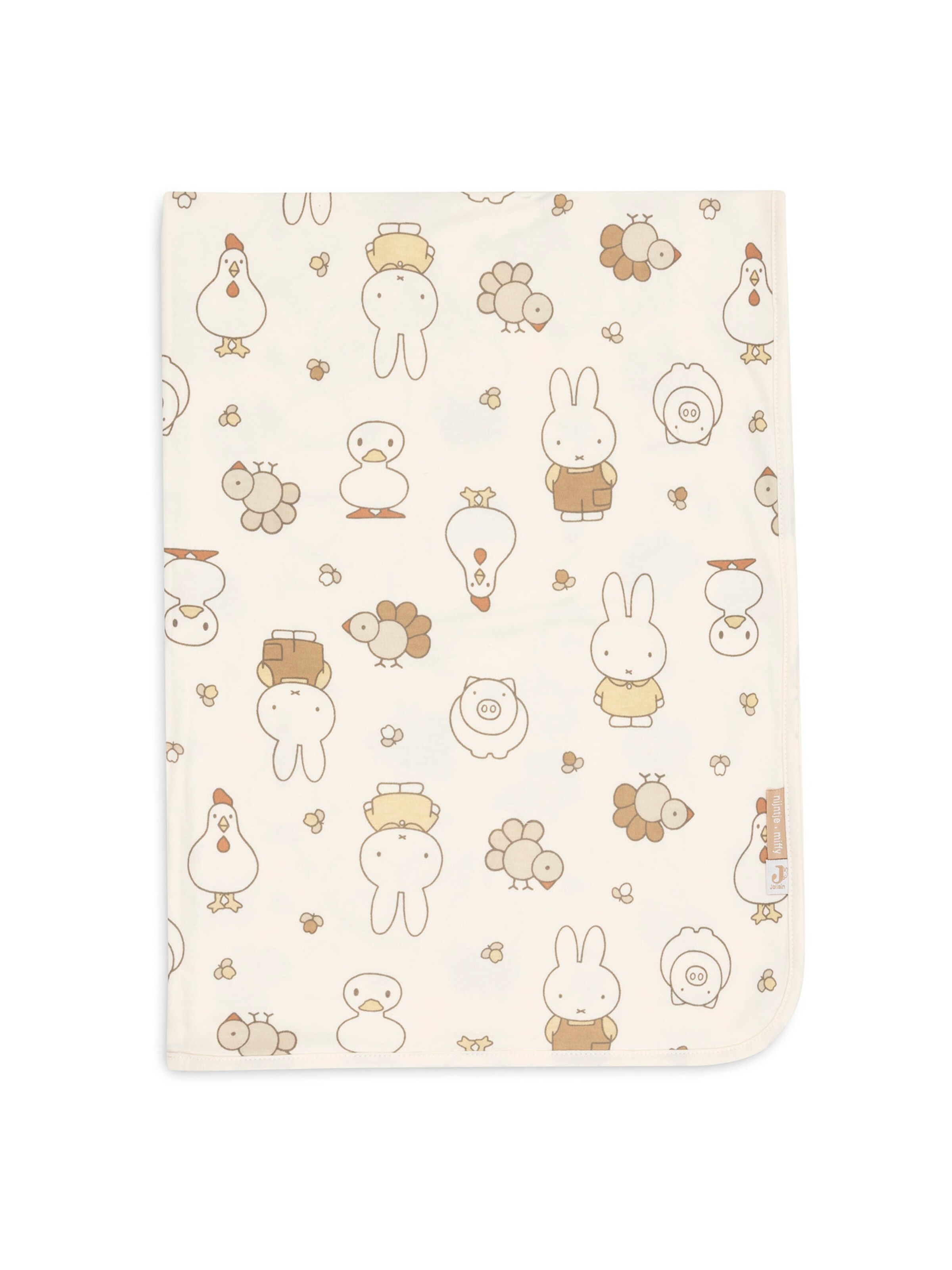 Jollein Babydeken 'Miffy Family Farm' in Wit