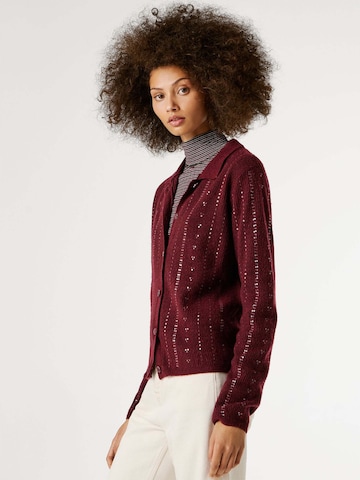 Pepe Jeans Knit cardigan 'ELAINE' in Red