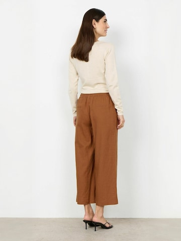 Soyaconcept Wide Leg Housut 'Ina' värissä ruskea