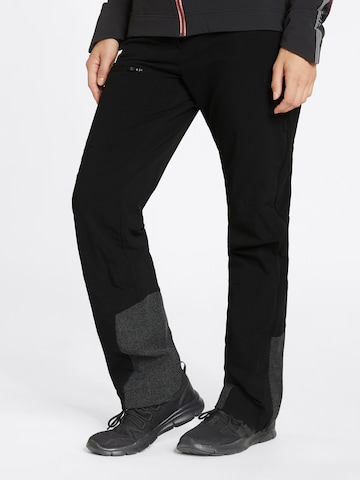 ZIENER Regular Workout Pants 'NEOLA' in Black