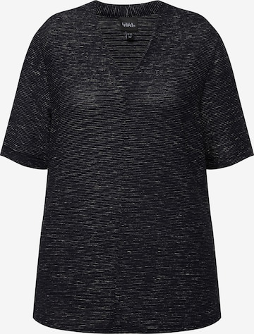 T-shirt Ulla Popken en bleu : devant