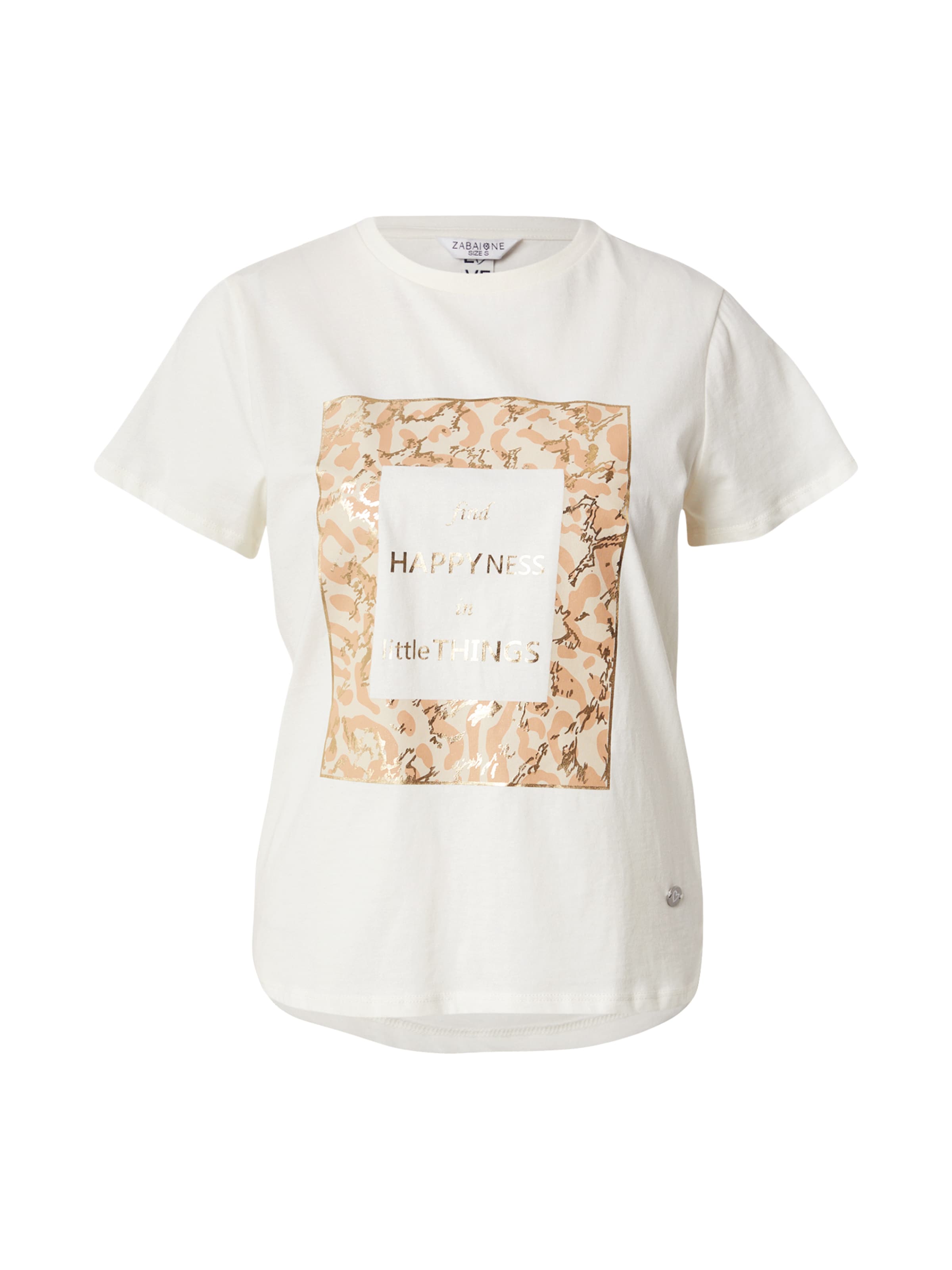 ZABAIONE T-Shirt 'Li44nne' in Weiß: Vorderseite