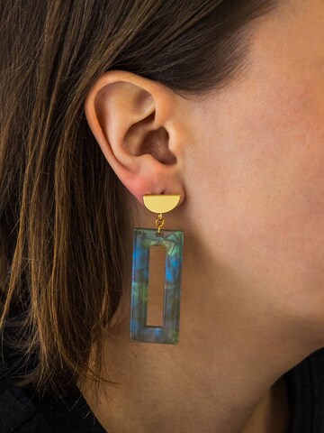Boucles d'oreilles 'Akane' Fräulein Wunder en or : devant