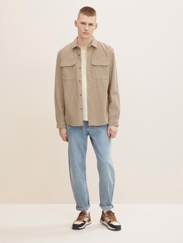 TOM TAILOR DENIM Shirt in Beige