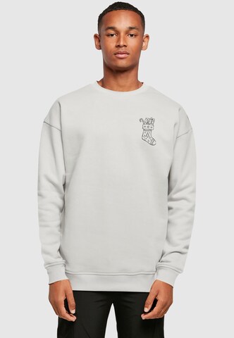 Merchcode Sweatshirt 'Christmas Socks' in Grau: Vorderseite