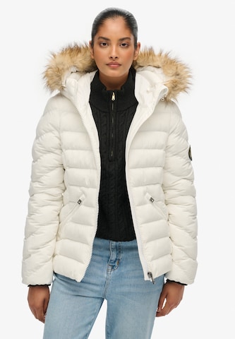 Veste d’hiver 'Fuji' Superdry & Co en blanc : devant