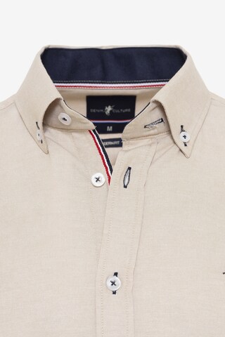 Coupe regular Chemise 'JADON' DENIM CULTURE en beige