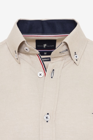 DENIM CULTURE Regular fit Button Up Shirt 'JADON' in Beige