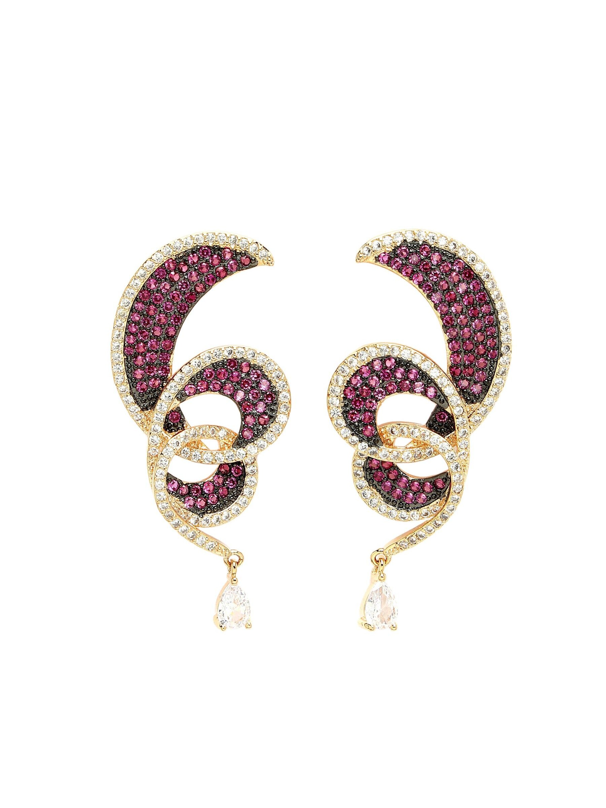 AVANT-GARDE PARIS Earrings 'Vesnala' in Purple: front