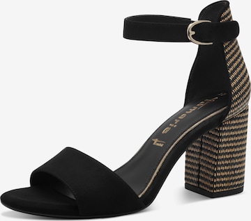 Tamaris - Sandalias con hebilla en negro: frente