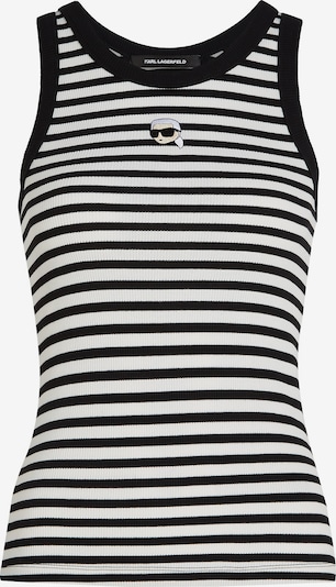 Karl Lagerfeld Toppi 'Ikon' värissä musta / valkoinen, Tuotenäkymä