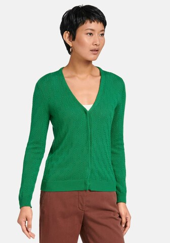 Peter Hahn Knit Cardigan in Green: front
