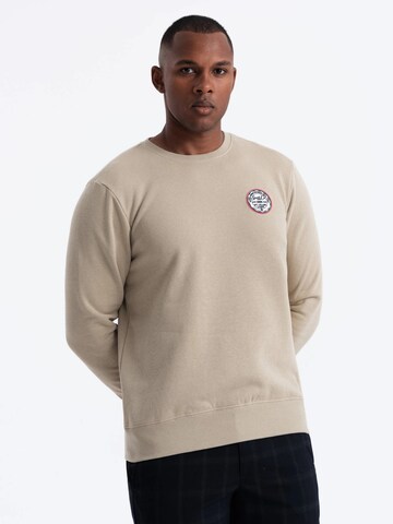 Ombre Sweatshirt 'OM-SSNZ-0134' in Beige: voorkant