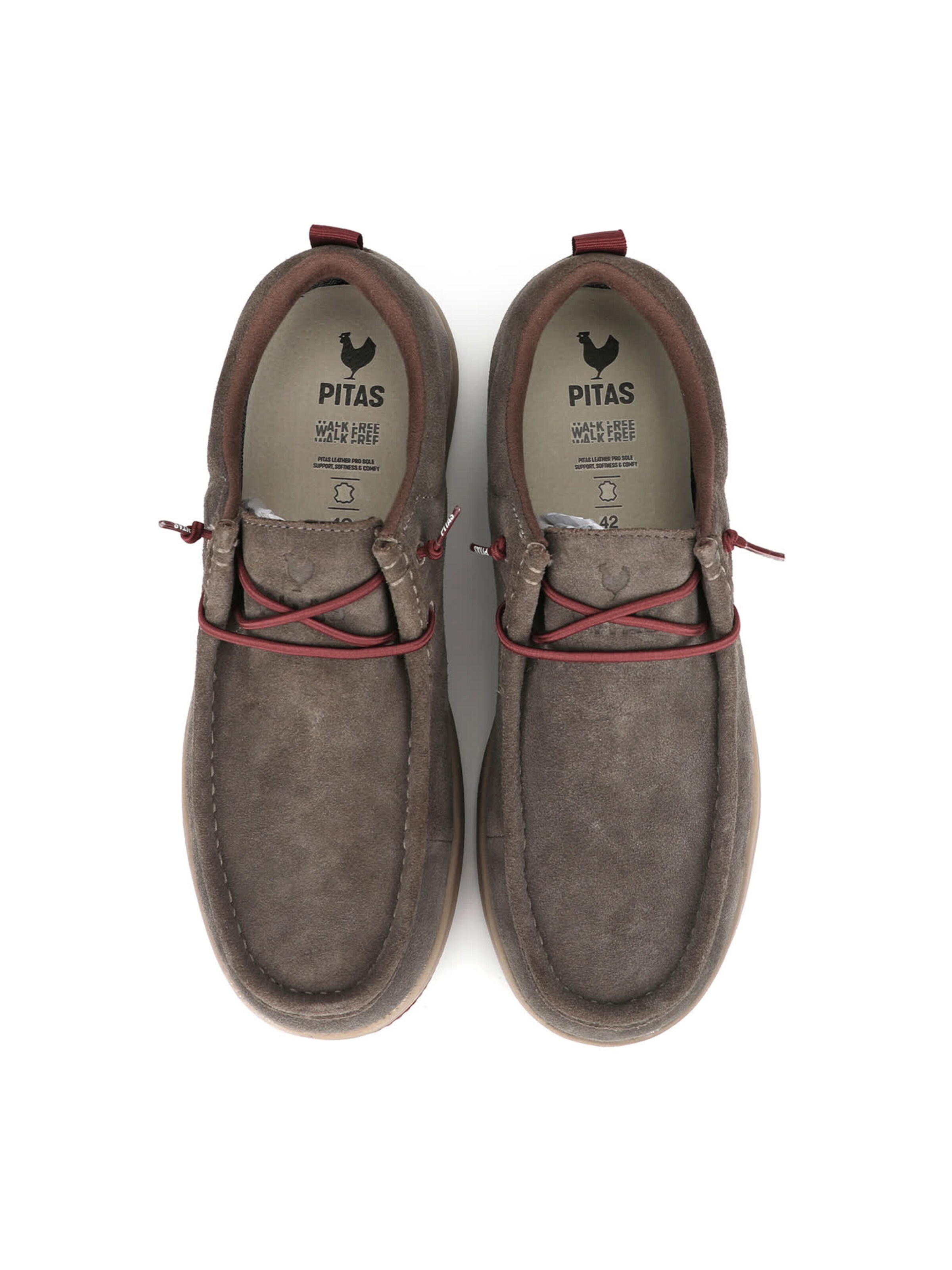 Walk In Pitas Moccasin 'Osaka' in Grey: top