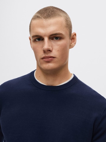 MANGO MAN Pullover 'Ten' in Blau