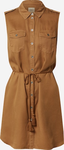 ONLY Shirt Dress 'Arizona' in Brown: front