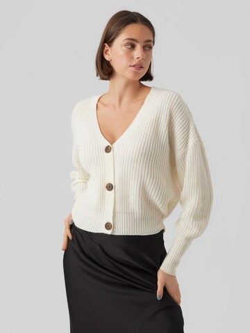 VERO MODA Knit Cardigan 'Lea' in White: front