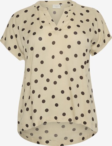 KAFFE CURVE Blouse 'Anny' in Beige: front