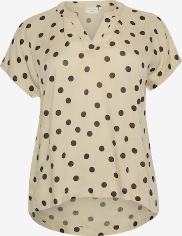 Camicia da donna 'Anny' di KAFFE CURVE in beige: frontale