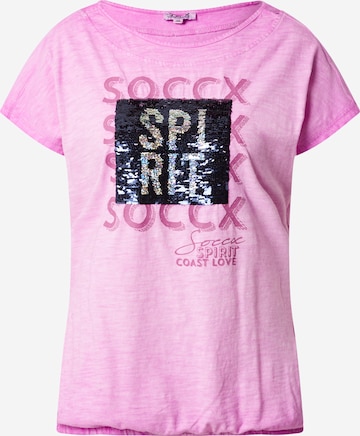 Soccx Shirt in Lila: voorkant