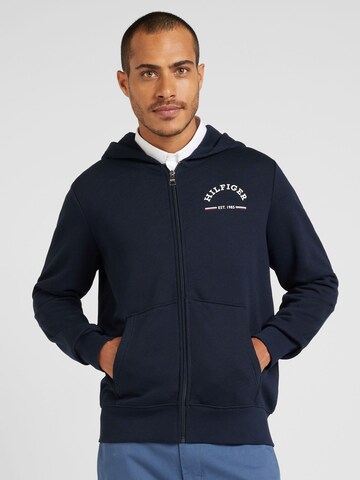 TOMMY HILFIGER - Casaco em moletão em azul: frente