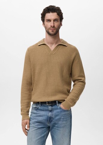 MANGO MAN Pullover 'Rioja' in Beige: Vorderseite