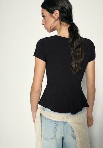 Pull&Bear Bluse in Schwarz