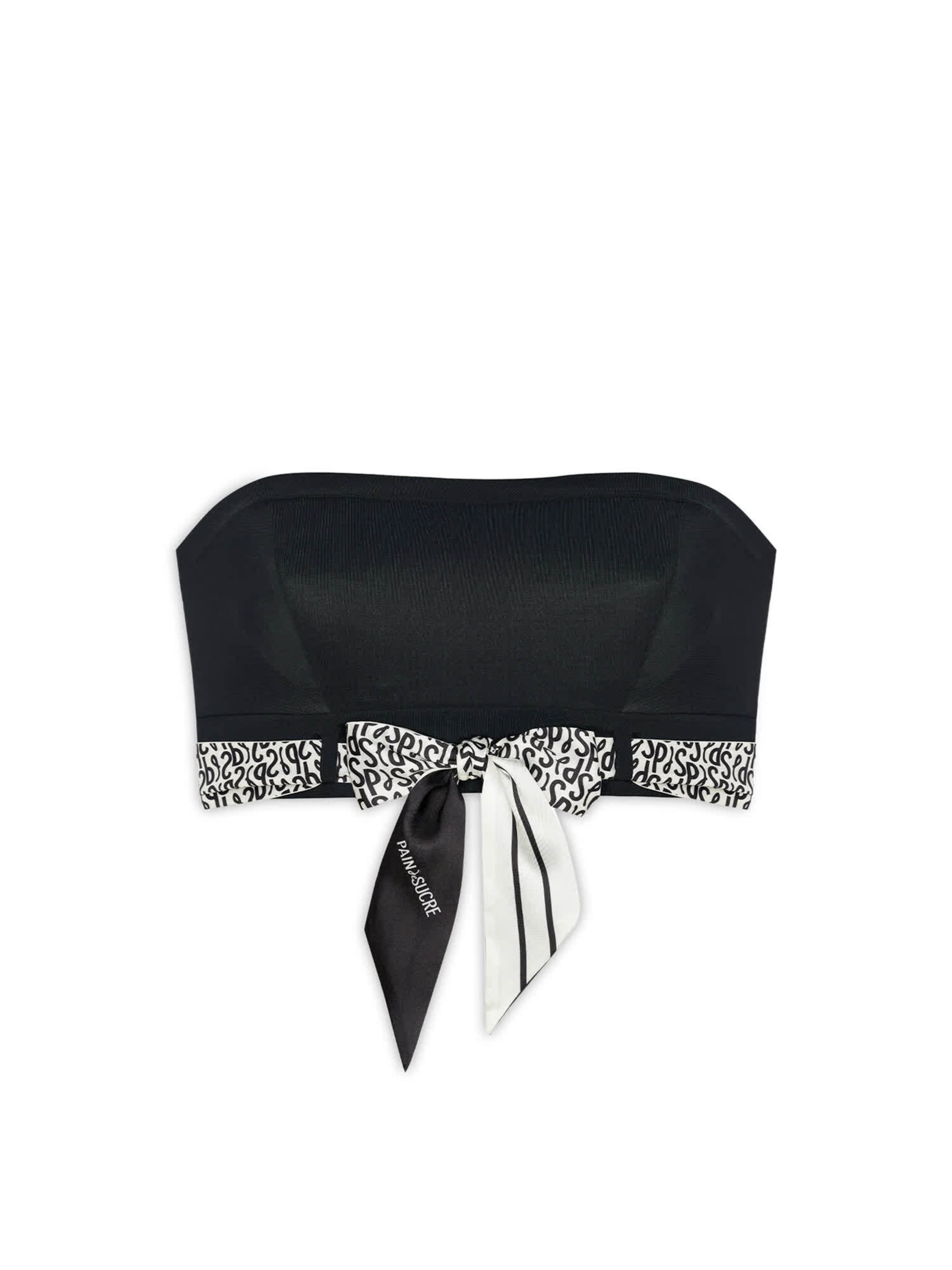 PAIN de SUCRE Bandeau Bikinitop 'Evry' in Schwarz: Vorderseite
