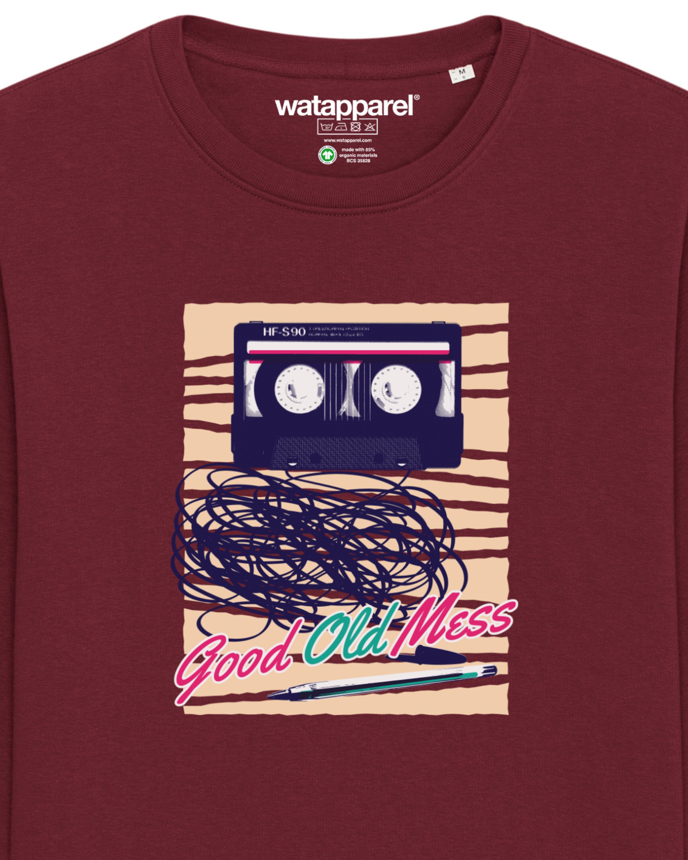 Sweat-shirt ' Good Old Mess ' Watapparel en rouge