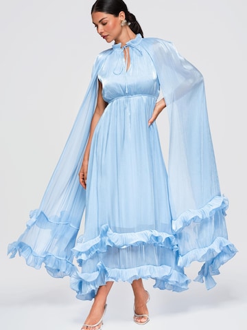 Ombre Abendkleid in Blau: Vorderseite