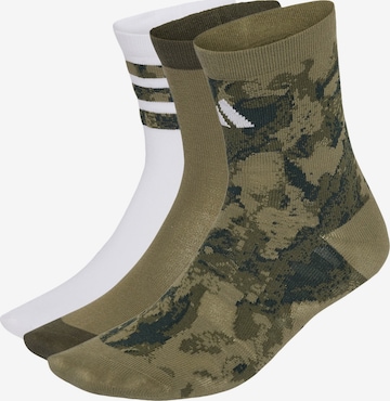 ADIDAS PERFORMANCESportske čarape 'YOUTH BOYS CAMO GRAPHIC 3PP' - zelena boja: prednji dio