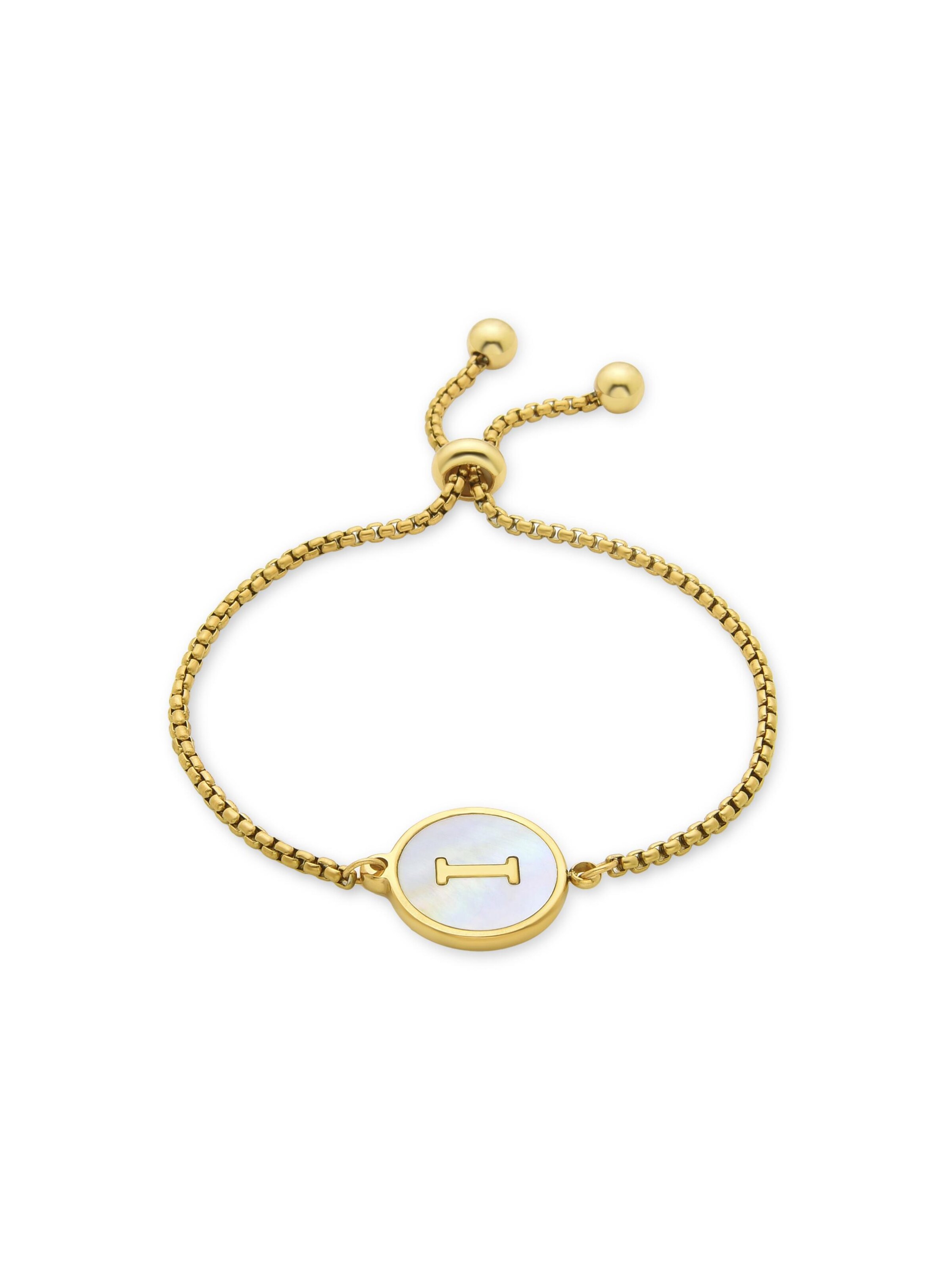 Luxenter Armbånd 'Alphabet' i guld: forside