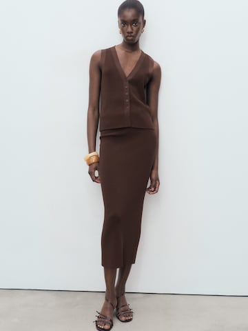 MANGO Skirt 'SESETA' in Brown