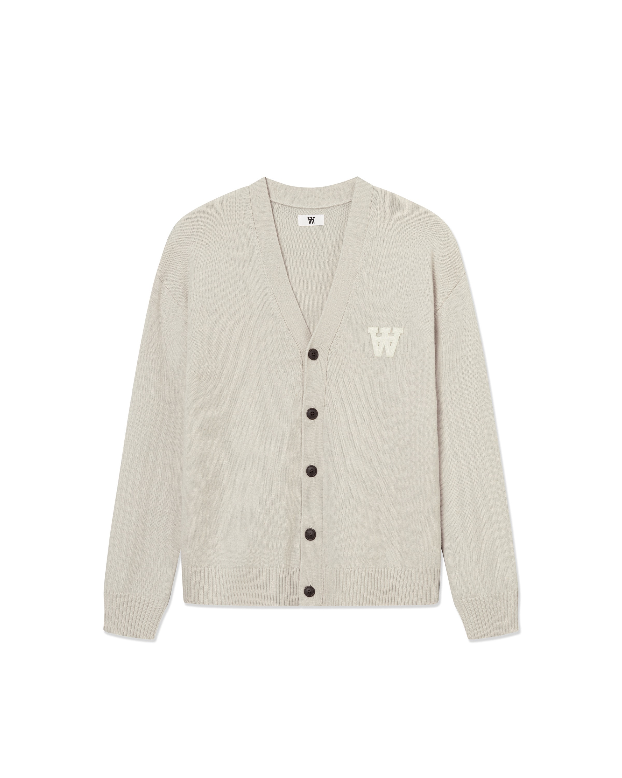 DOUBLE A Strickjacke 'Tay' in Beige: Vorderseite