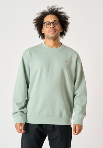 Cleptomanicx Sweatshirt in Green: front