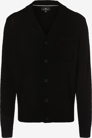 Nils Sundström Knit Cardigan in Black: front