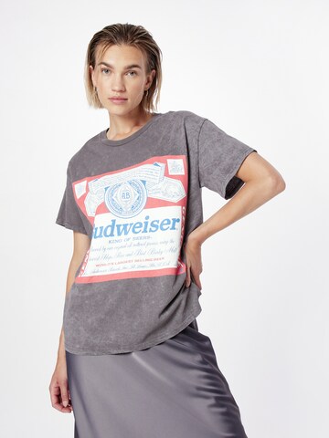 T-shirt 'Budweiser' Nasty Gal en gris : devant