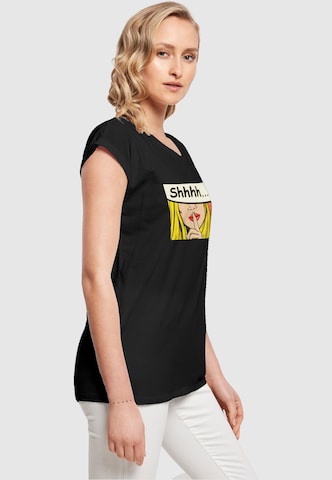 Merchcode T-Shirt 'Silent Sign Comic' in Schwarz