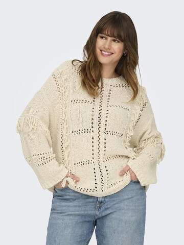 ONLY Carmakoma Sweater 'CARYrsa' in White