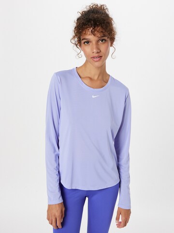 T-shirt fonctionnel 'One' NIKE en violet : devant