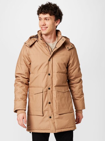 bleed clothing Winter Jacket 'Guerilla' in Brown: front