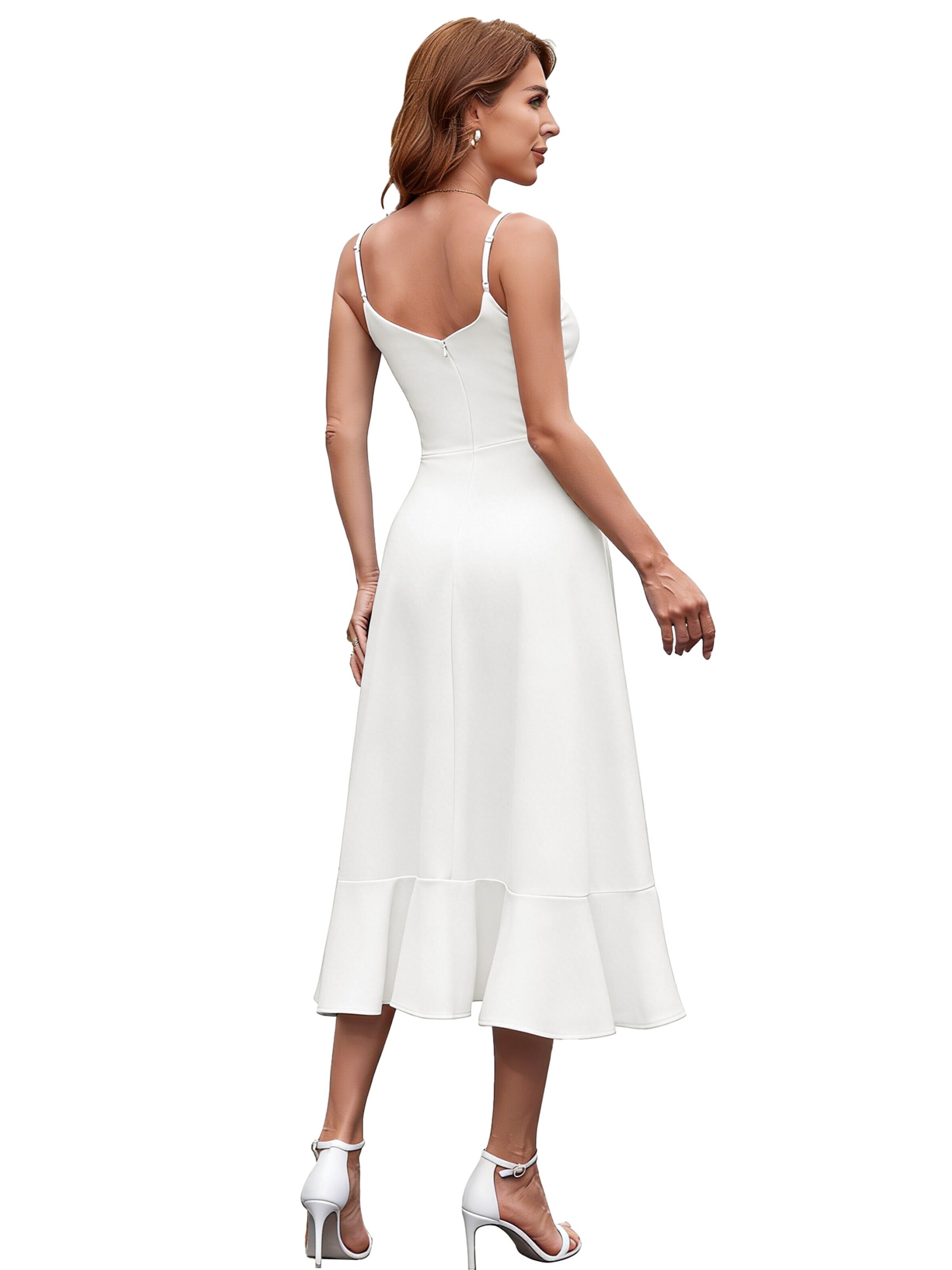 Zapaka Cocktail Dress in White