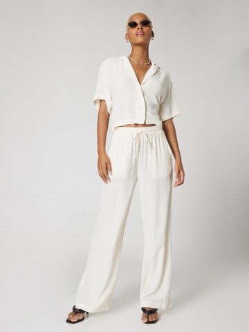 A LOT LESS Wide leg Trousers 'Leila' in Beige