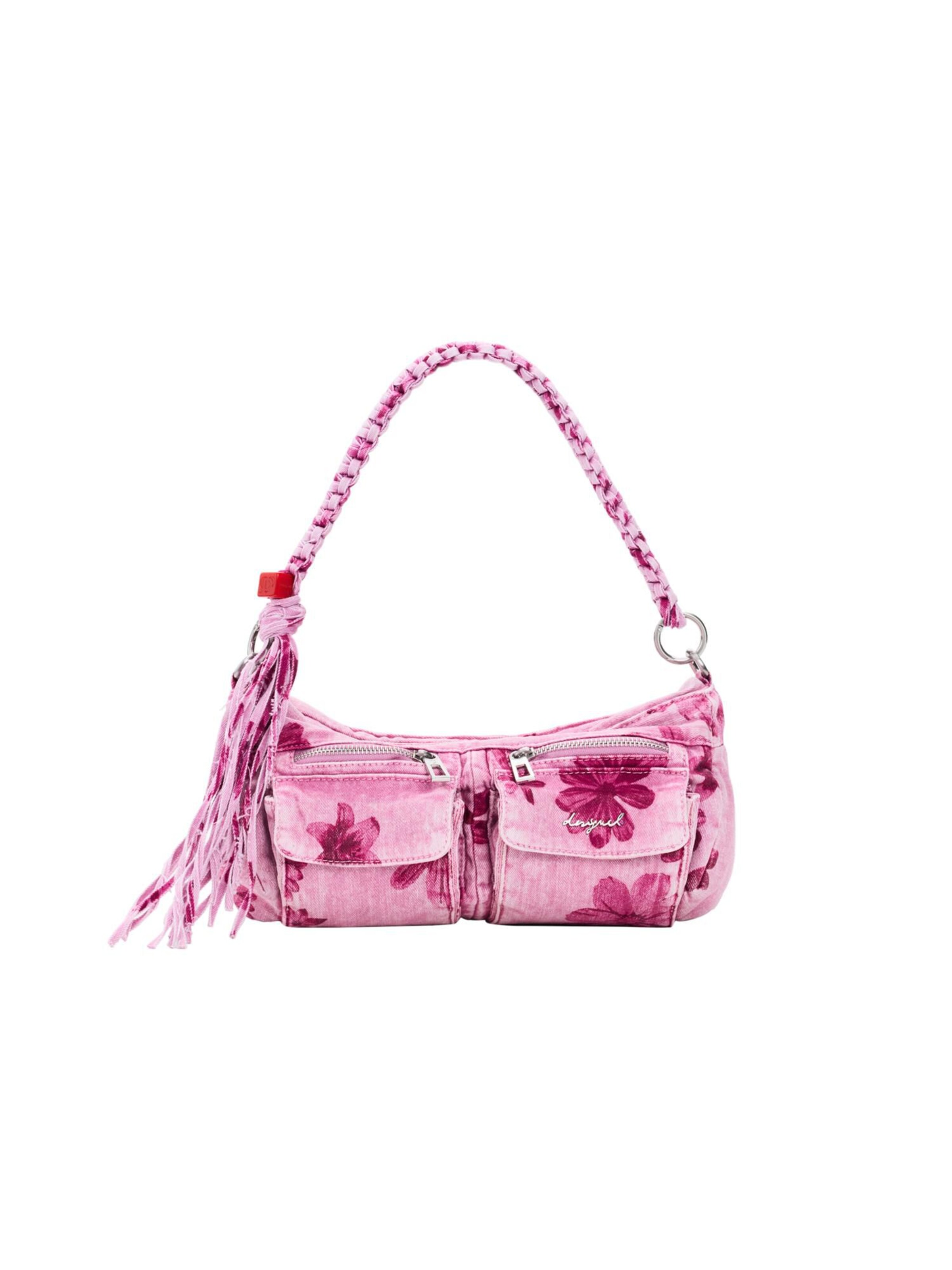 Desigual Наплечная сумка в Ярко-розовый: спереди