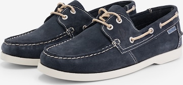 Travelin Mocassins 'Penzance' in Blauw