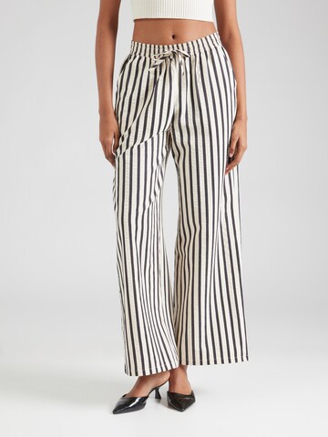 Lollys Laundry Wide leg Byxa 'Rita' i beige: framsida