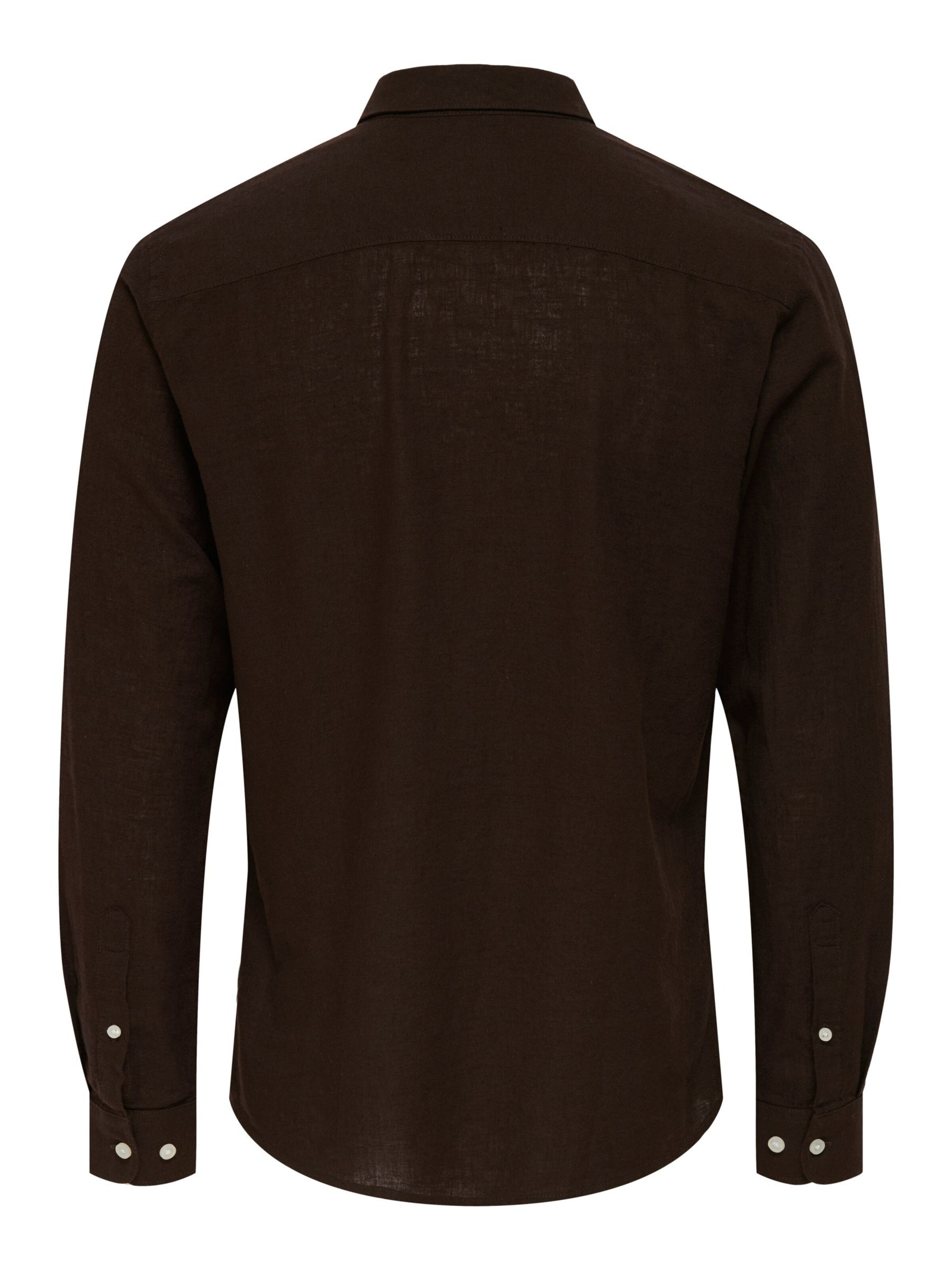 Only & Sons Slim fit Button Up Shirt 'ONSCaiden' in Brown