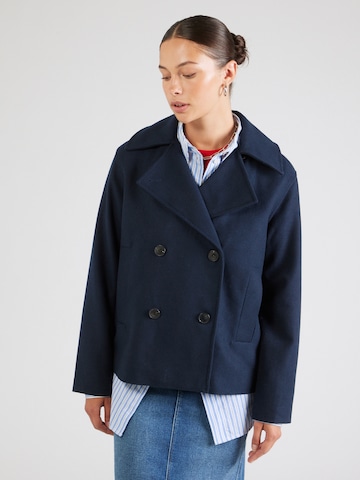 SELECTED FEMME Between-Seasons Coat 'SLFALMA' in Blue: front